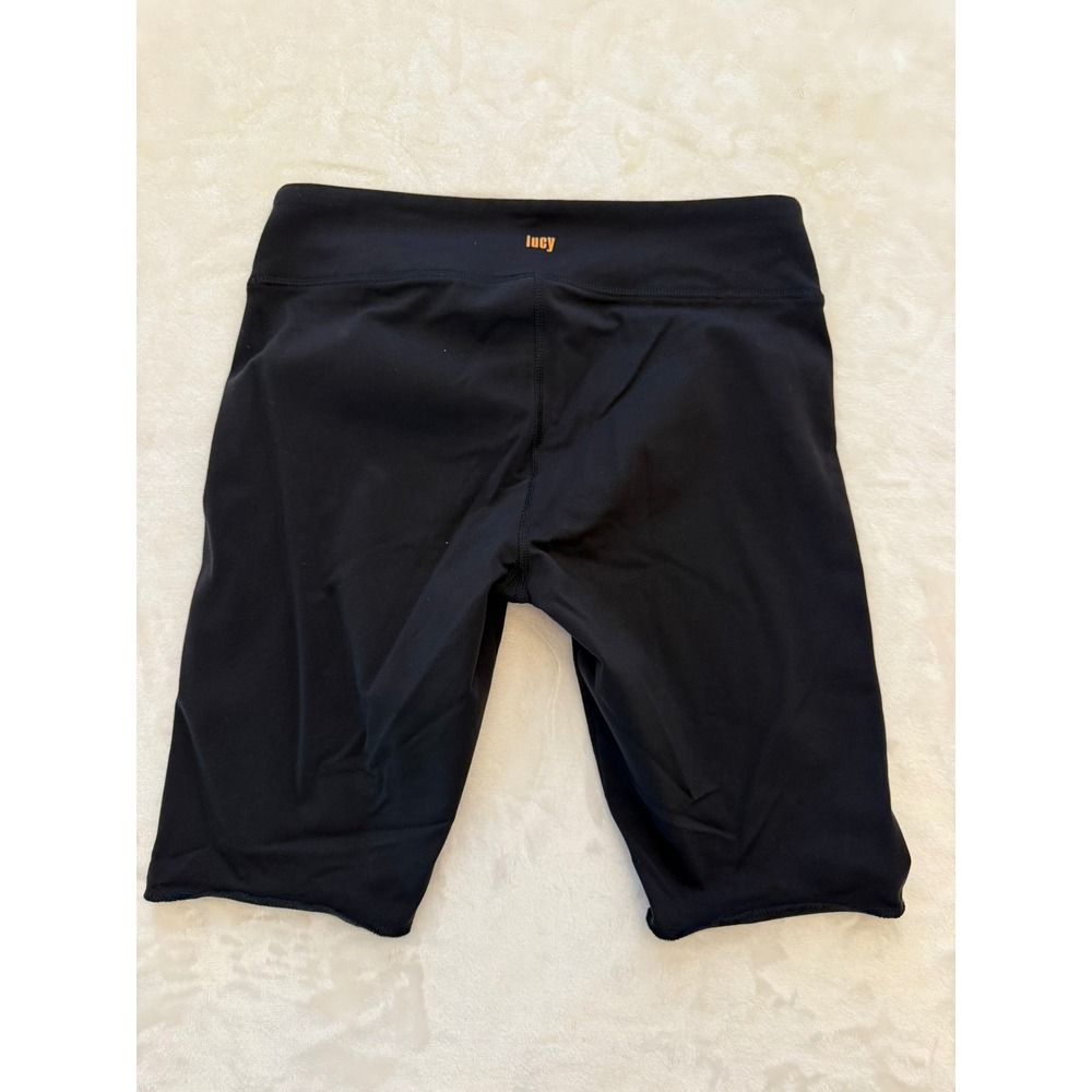 Lucy Powermax Womens Black Biker Shorts Yoga Athletic Cycling Size Small
